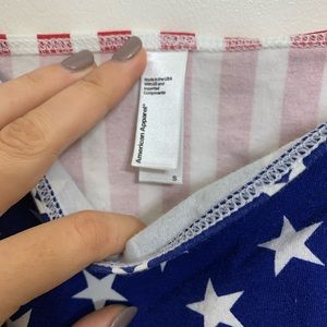 American Apparel Stars and Stripes Bandeau Crop